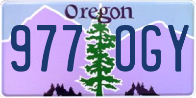 OR license plate 977OGY