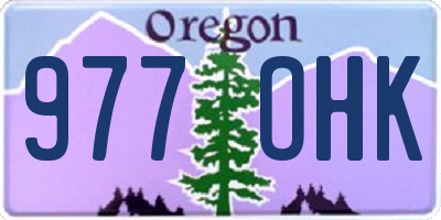 OR license plate 977OHK
