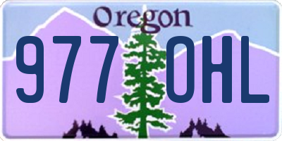 OR license plate 977OHL