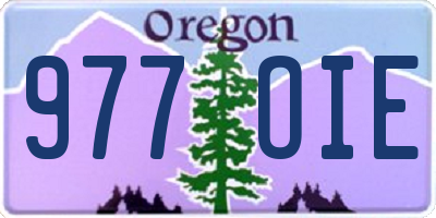 OR license plate 977OIE