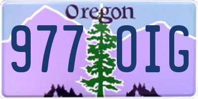 OR license plate 977OIG