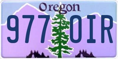 OR license plate 977OIR