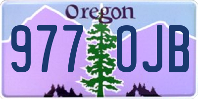 OR license plate 977OJB