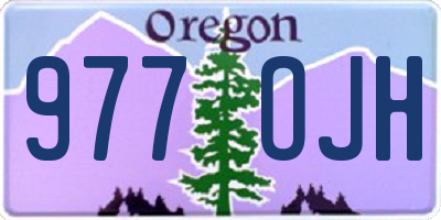 OR license plate 977OJH