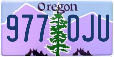 OR license plate 977OJU