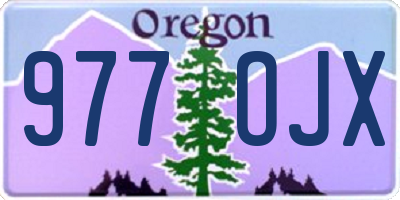 OR license plate 977OJX