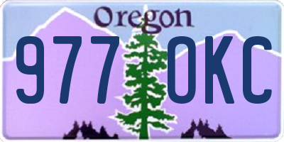 OR license plate 977OKC