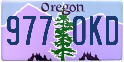 OR license plate 977OKD