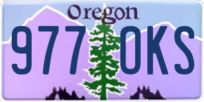 OR license plate 977OKS