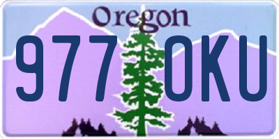 OR license plate 977OKU