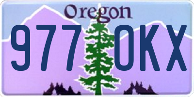 OR license plate 977OKX