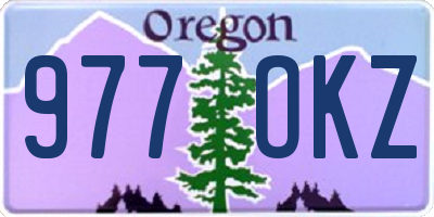 OR license plate 977OKZ