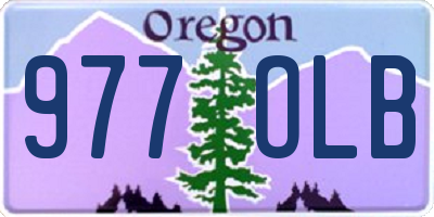 OR license plate 977OLB