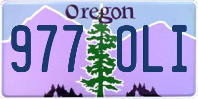 OR license plate 977OLI