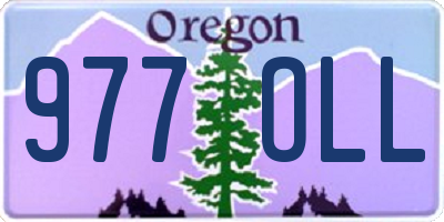 OR license plate 977OLL