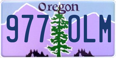 OR license plate 977OLM