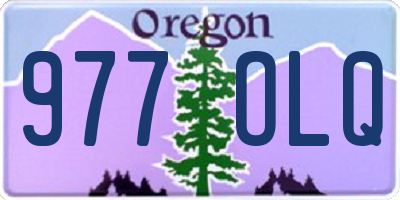 OR license plate 977OLQ