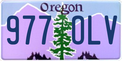 OR license plate 977OLV