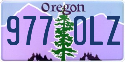 OR license plate 977OLZ