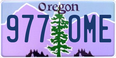 OR license plate 977OME