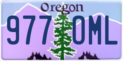 OR license plate 977OML