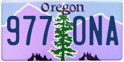 OR license plate 977ONA
