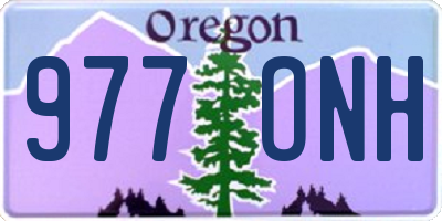OR license plate 977ONH
