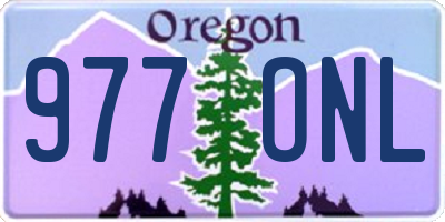 OR license plate 977ONL