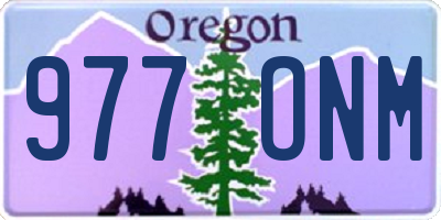OR license plate 977ONM