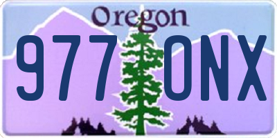 OR license plate 977ONX