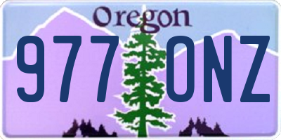OR license plate 977ONZ