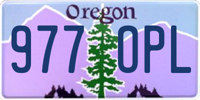 OR license plate 977OPL