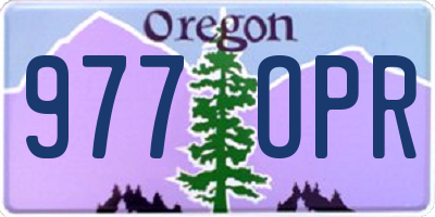OR license plate 977OPR