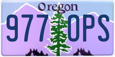 OR license plate 977OPS