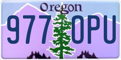 OR license plate 977OPU