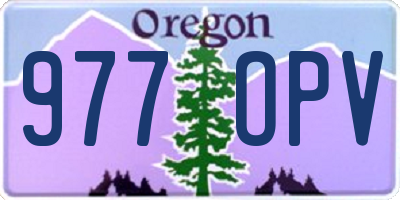 OR license plate 977OPV