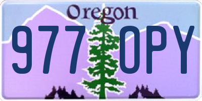 OR license plate 977OPY