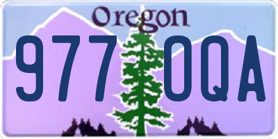 OR license plate 977OQA