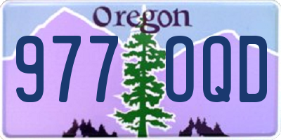 OR license plate 977OQD