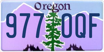 OR license plate 977OQF