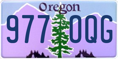OR license plate 977OQG