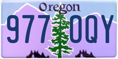 OR license plate 977OQY