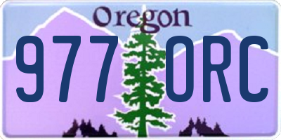 OR license plate 977ORC