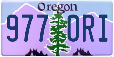 OR license plate 977ORI