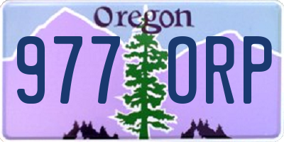OR license plate 977ORP