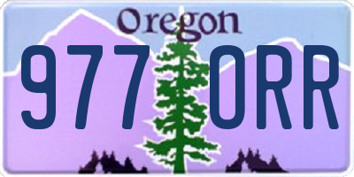 OR license plate 977ORR