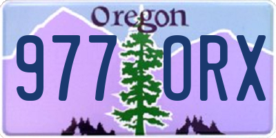 OR license plate 977ORX