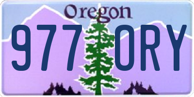 OR license plate 977ORY
