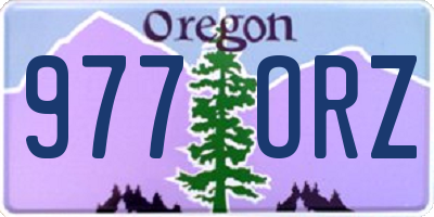 OR license plate 977ORZ