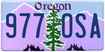 OR license plate 977OSA